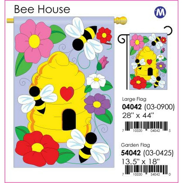 Bee House Garden Flag