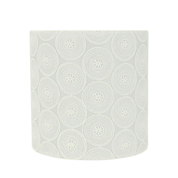 Aspen Creative 31064 Transitional Drum (Cylinder) Shaped Spider Construction Lamp Shade in White, 8" wide (8" x 8" x 8")