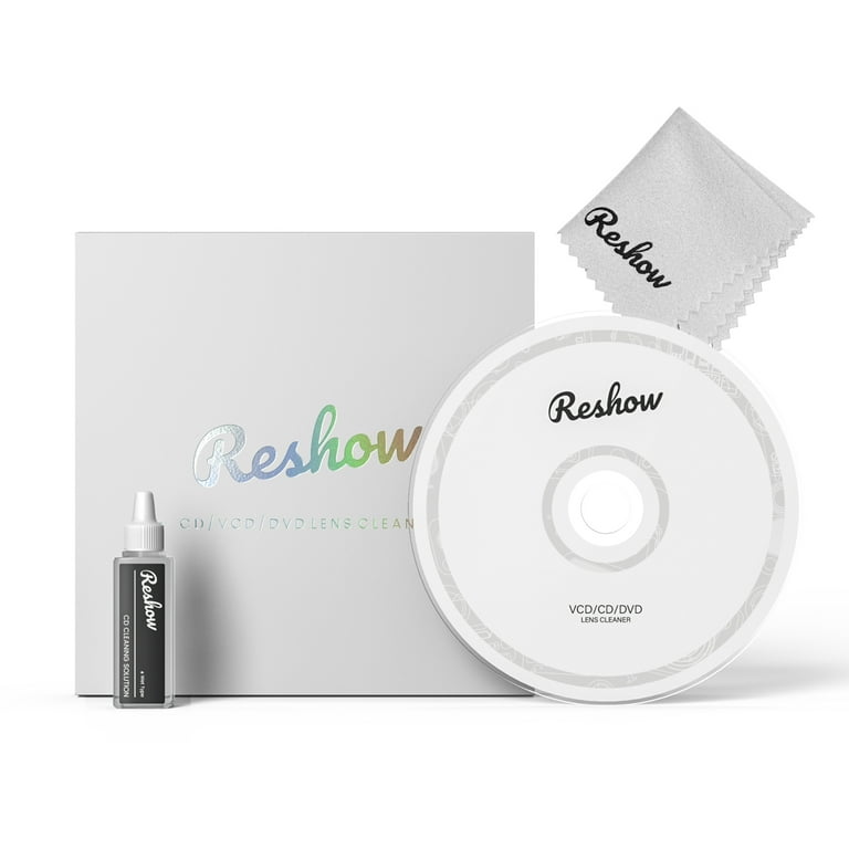Reshow Laser Lens Cleaning Disc, Daily Use Disc Cleaner Kit for CD & DVD Players