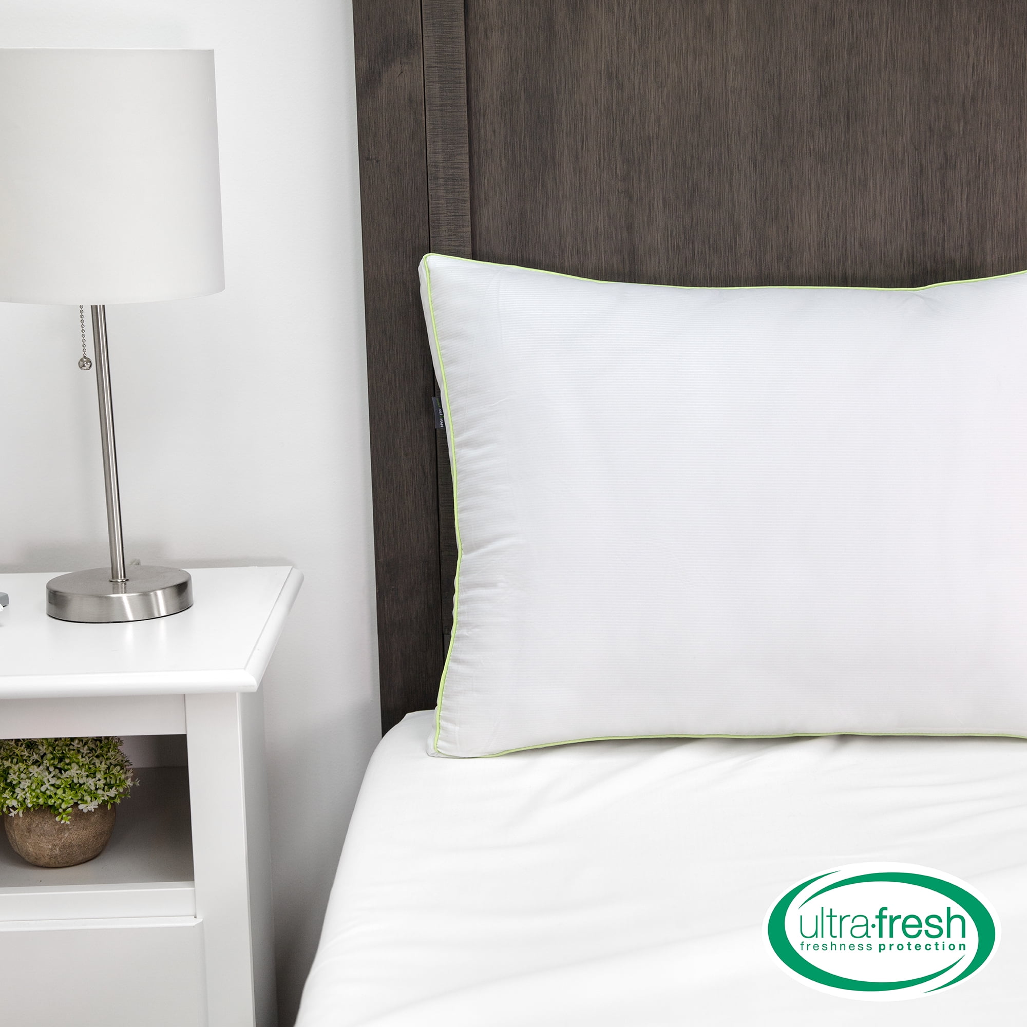 BioPEDIC 2 Pack UltraFresh Luxury Gusseted Pillow with Nanotex Coolest Comfort Technology, King