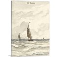 thumbnail image 1 of ARTCANVAS Zee Met Pinken 1906 Canvas Art Print by Hendrik Willem Mesdag - Size: 18" x 12" (0.75" Deep), 1 of 9