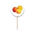 thumbnail image 1 of Orange Pill Health Care Products Pattern Toothpick Flags Round Labels Party Decoration, 1 of 3
