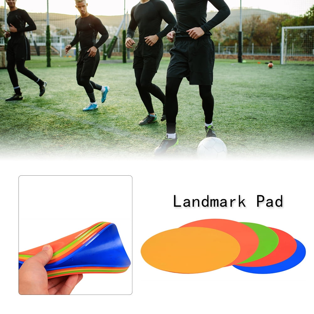 5Pcs Round Cones Coloured Sport Training Spot Markers Football Pitch Floor Discs 