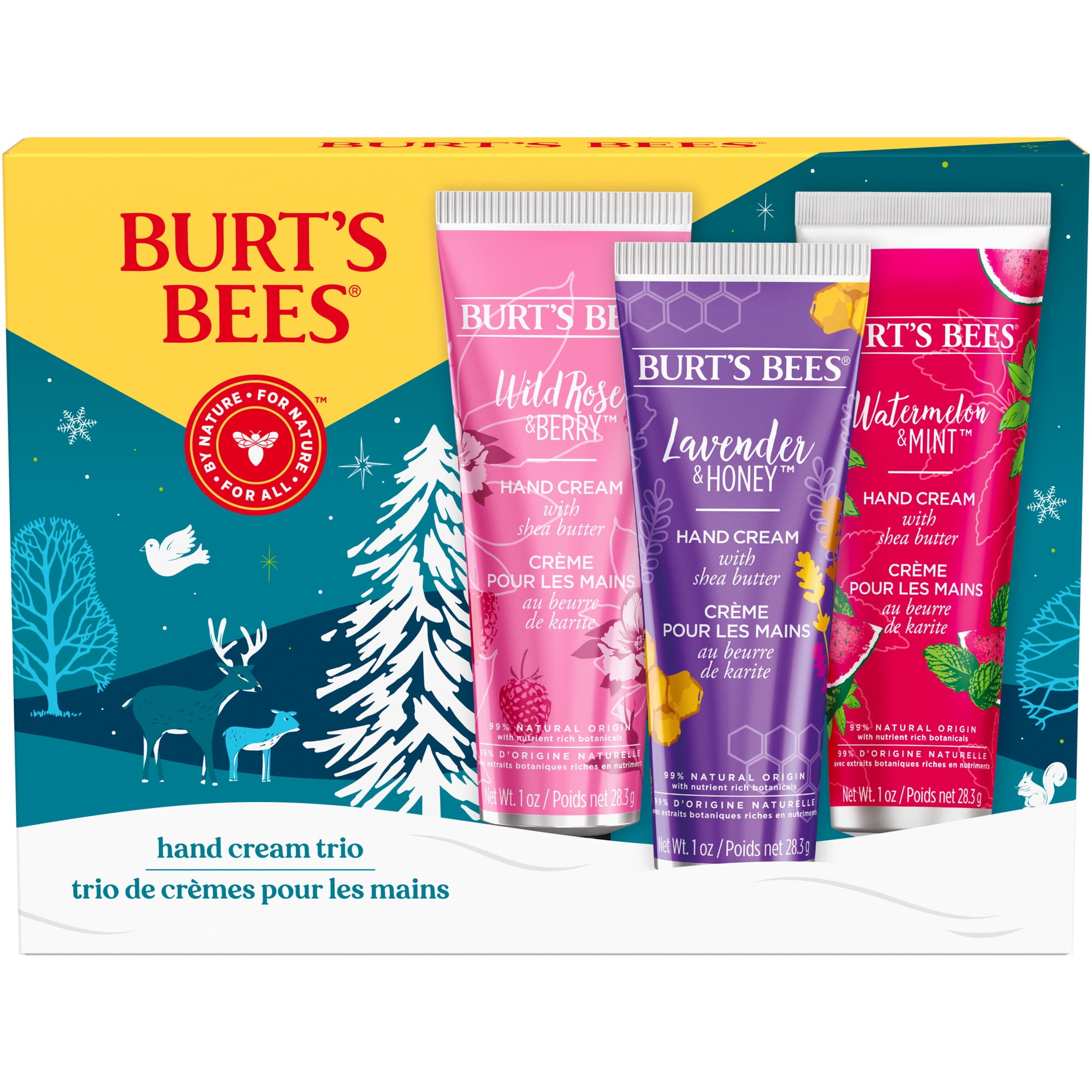 Burt's Bees Shea Butter Hand Cream Trio Holiday Gift Set, 3 Count