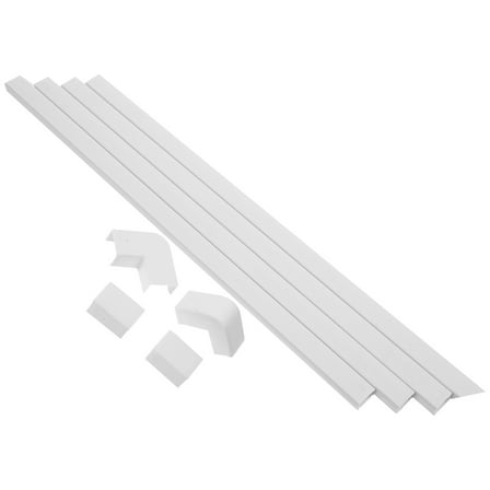 White Durable Plastic Cable Hider for Wall Mount Tv Cable Management Solution 1 Set