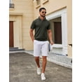 thumbnail image 5 of COOFANDY Golf Polos for Men V Neck Short Sleeve Stretch Polo T Shirt Casual Knitted V Neck Shirts, 5 of 7