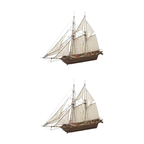 Inteprter DIY Ship Assembly Model Classical Wooden Sailing Home Decor Wood Boat Type1 NO1