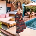 thumbnail image 3 of Uourmeti Buffalo Plaid Heart Pattern Swimsuit Coverup for Women Chiffon Scarf Blouse for Swimwear Sheer Bathing Suit Swimsuit Scarf, 3 of 7