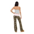 thumbnail image 5 of Forever 21 Women's Green Camo Y2K Foldover Flare Legging, Contrast Fold-Over Waist Design for Athleisure Everyday Wear, M, 5 of 6