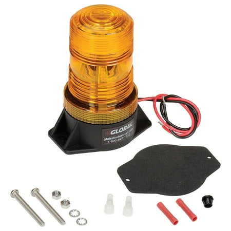 Mount Amber Strobe Light High-Profile Amber LED Permanent Mount Forklift Strobe Light - 12 to 110 Volts, Lot of 1 ()