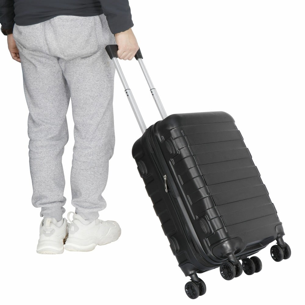 SONGMY 21" Carry-on Spinner Luggage, Navy Blue Expandable Suitcase with Wheels, Hardside Travel Luggage with TSA Lock