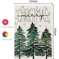 thumbnail image 4 of Merry Christmas Garden Flag 12x18 Inch Double Sided for Outside Welcome Small Burlap Pine Trees Green Holiday Yard Flag CF1277-12, 4 of 7