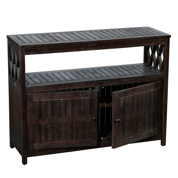 Dty Outdoor Living Longs Peak Eucalyptus Sideboard Espresso Com Dty Outdoor Living Longs Peak, Outdoor Patio Buffet Cabinet
