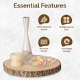thumbnail image 3 of Vintiquewise Set of 4 Rustic Wood Slices Round Multi Purpose Natural Wooden Slabs for Chargers Cake Risers Serving Trays Table Centerpieces Home Decor DIY Crafts Party Supplies and Tableware, 14-inch, 3 of 3