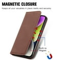 thumbnail image 4 of Feishell Wallet Case For iPhone 13, Magnetic Folio Card Slots Holder Kickstand Premium PU Leather TPU Shockproof Interior Protective Case [RFID Blocking] For iPhone 13, Brown, 4 of 10
