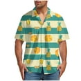 thumbnail image 2 of Donemore Men's Tropical Hawaiian Print Short Sleeve Button-Down Shirt Casual Vacation Resort Style Breathable Cotton Shirt with Loose Fit Trendy Men's Apparel, 2 of 5