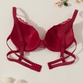 thumbnail image 5 of UDAUDU Women's Underwire Bra 2026 Ultimate Smoothing Convertible T-Shirt Comfortable Bra Lightweight Push Up Everyday Bras Red 34C, 5 of 7