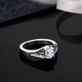 thumbnail image 4 of Gem Stone King 0.72 Ct Oval Sky Blue Aquamarine 925 Sterling Silver Women's Ring, 4 of 4