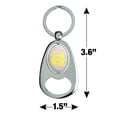 thumbnail image 4 of Hidden Temple Silver Snakes Keychain Chrome Metal Spinning Oval Bottle Opener, 4 of 4