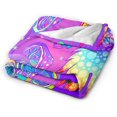 thumbnail image 5 of Psychedelic Mushroom Blanket Colorful Mushroom Throw Blanket for Girls Kids Adults Super Soft Warm Cozy Plush Fleece Flannel Blanket for Sofa Couch Bed Birthday Gifts 60"X50", 5 of 5