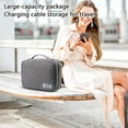 thumbnail image 5 of Blue Multi-Compartment Cable Organizer Bag - Large Capacity, Portable with Sturdy Handle, Multi-Grid Compartments for Organizing Charging Cables, Phones, Power Banks & Small Accessories - Office Use,, 5 of 5