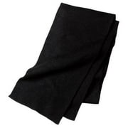 KS01 Knitted Scarf, Black - One Size