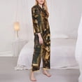 thumbnail image 3 of Fotbe Western Cowboy Golden Retriever Pattern Long Sleeve Pajama Set for Women,Sleepwear Set,2-piece Loungewear Set,Soft PJs Comfy Nightwear with Pockets -X-Large, 3 of 7