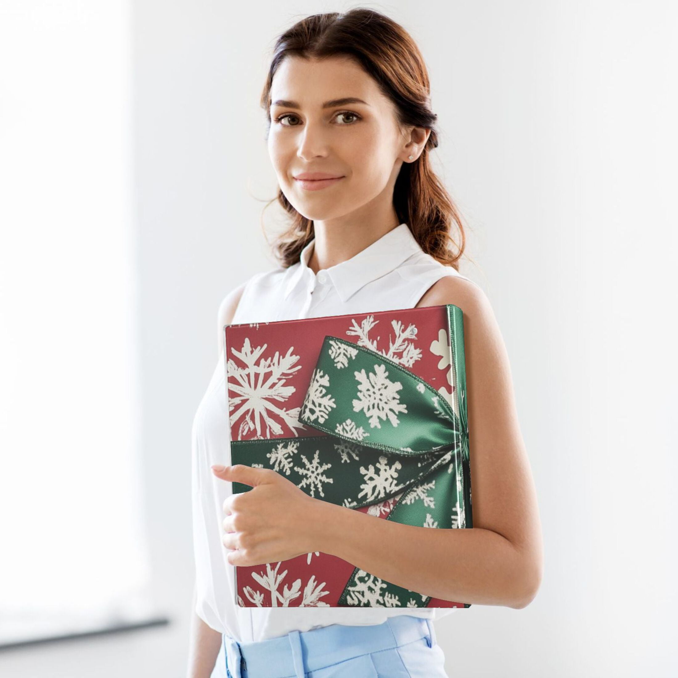 Christmas Gifts 3 Ring Binders 1.5 inch Hardcover File Folders with Interior Pockets A4 Size Organizer for School Office Hospital