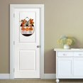 thumbnail image 3 of Eveokoki 12" Hello Fall Pumpkins Signs for Front Door Farmhouse Porch Rustic Round Wooden Hanging Wreaths for Housewarming Gift Festival Maple Leaves Decoration Outdoor Indoor Wall Decor, 3 of 5
