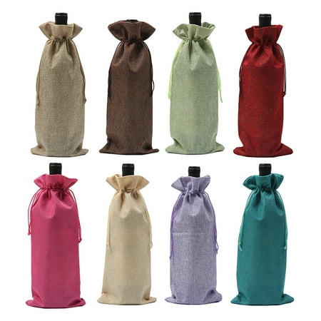 

Archer Rustic Linen Drawstring Wine Bottle Cover Packaging Bag Wedding Party Decor