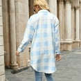 thumbnail image 5 of DailyTrove Women's Light Wash Plaid Coat,Outerwear for Women Vacation, 5 of 5