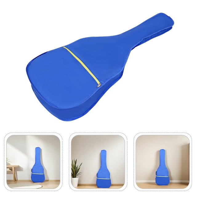 IDEANATEGRATE Mochila Para Guitarra Acústica Azul Con Impermeable Y Dobles Para Viajar