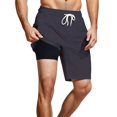 thumbnail image 2 of Mens Swim Trunks Bathing Suit Inseam Compression Liner Beach Swim Shorts Swimwear Quick Dry Pocket,Color:C,XL, 2 of 5