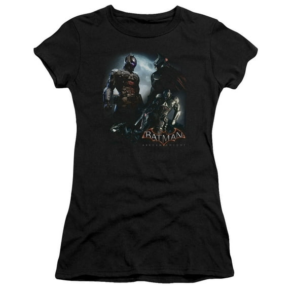 Batman Arkham Knight Face Off S/S Junior Women's T-Shirt Sheer Black