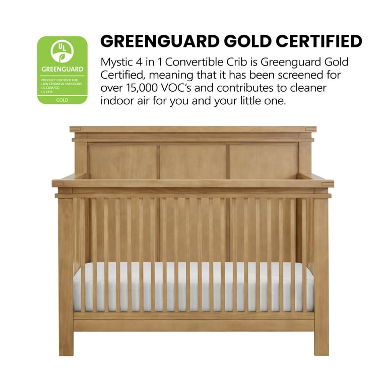 Soho Baby Mystic 4in1 Convertible Crib Honey Wood - Walmart.com