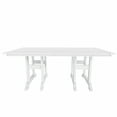 thumbnail image 6 of WestinTrends Malibu 6 Piece Adirondack Patio Dining Set with Bench, All Weather Poly Lumber Outdoor Table and Chairs, 71" Trestle Dining Table, 4 Adirondack Chair with Dining Bench, White, 6 of 9