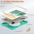 thumbnail image 3 of Case for iPad Air 3 10.5 Inch 2019/iPad Pro 10.5 Inch 2017, 360 Degree Rotating Hand Grip Shockproof Cover with Shoulder Strap, Mint Green, 3 of 7