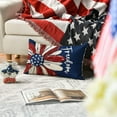 thumbnail image 2 of 4th of July Freedom Throw Pillow Cover, 12 x 20 Inch Patriotic Memorial Day America Stars Blue Cushion Case for Sofa Couch, 2 of 6
