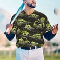 thumbnail image 5 of KLL Light Green Excavator for Men's Baseball Shirts,Short Sleeve Casual Shirts Button Down Shirt for Men Beach Summer Wedding Shirt-XX-Large, 5 of 7