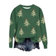 thumbnail image 2 of Hipattires Christmas Sweatshirts for Women, Womens Christmas Clothes, Graphic Loose Style Long Sleeve, Green, 2 of 7
