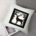 thumbnail image 7 of nygtbtfer Throw Pillow , Dear Antler Pillow Cover for Sofa Bed Couch, Rustic Wild Animals Cushion Cover, Animals Hunting Theme Decorative Square Pillow Case, Green White, 7 of 7