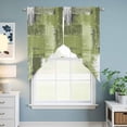 thumbnail image 6 of Sage Green Abstract Kitchen Window Curtains, Swag Curtains Valance for Bedroom Living Room Bathroom, Modern Mottled Art Oil Painting Rod Pocket Window Treatment Curtain Block Drapes 2 Panels 36"x36", 6 of 9