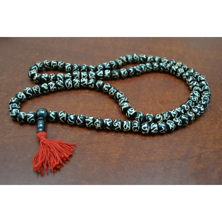 Meditation Prayer Beads - 108 Pcs Tibetan Buddhist Bone Mala Prayer Beads 8mm, It is 108 tibetan style of beads By MyGANN