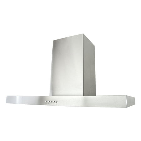 KOBE ISX2142SQB-1 Brillia 42-inch Island Range Hood, 3-Speed, 750 CFM, Fits Ceiling Height 8'-9'