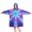Purple Blue Tie, variant on Rainbow Tie Dye Ink Pattern Wearable Oversized Blanket,Wearable Blanket Hoodie for Adults,Cozy Hooded Blankets with Super Pockets,Super Warm Fuzzy Pullover for Women & Men