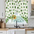 thumbnail image 6 of St. Patrick's Day Swag Valances for Windows 2 Pack, Kitchen Window Curtains 36 Inch Length, Spring Green Botanical Lucky Clovers Privacy Swag Curtains for Living Room/Bathroom with Rod Pocket 36"x36", 6 of 8