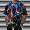 thumbnail image 2 of Tank Tops for Men Summer Gym Sleeveless Shirts Workout Style Men's Dragon T Shirt Summer Short Sleeve T Shirt Top Animal Themed Shirt Graphic Shirt, 2 of 4