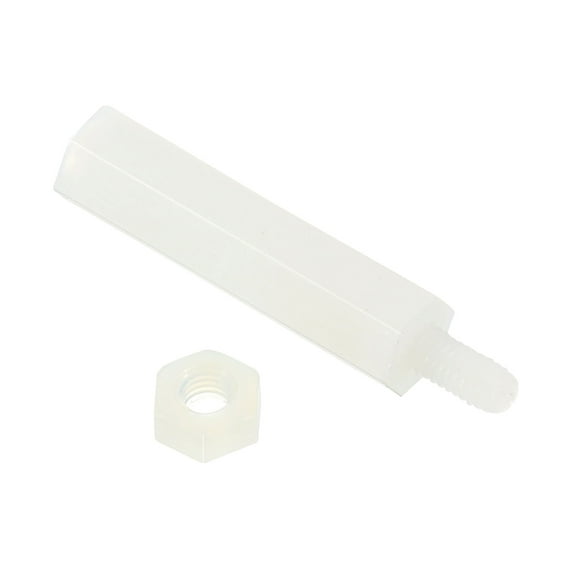 Uxcell M3 Standoff Screws 40 Pack Nylon Hex PCB Standoffs Nuts (25mm6mm, White)