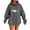 Dark Gray, variant on QUINDOS Women Hoodie Womens's Sweatshirts Casual Crew Neck Long Sleeve Graphic Pullover Tops