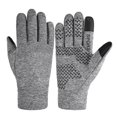 thumbnail image 4 of Guantes de otoño e invierno cálidos para exteriores, de forro polar, a prueba de viento, para esquiar, con pantalla táctil, guantes deportivos gruesos para exteriores, para ciclismo, para hombres y, 4 of 5